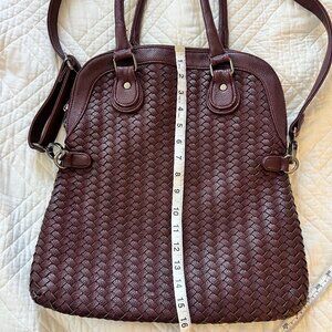 Burgundy leather Neiman Marcus bag